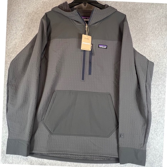 Patagonia Other - Patagonia R2 TechFace Pullover Men XXL Forge Grey 41765 Hood Fleece NWT Gorpcore